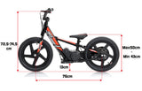 Revvi Sixteen 16" Balance Electric Bike - Black