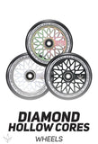 BLUNT - ENVY DIAMOND HOLLOW CORES WHEELS - 120 x 24mm Stunt Scooter Wheels Set (Pack of 2)
