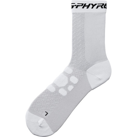 Unisex S-PHYRE Tall Socks, White, Size M (Size 41-44)