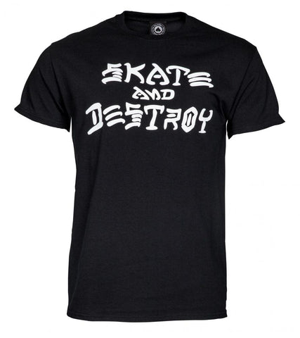 Thrasher - Skate & Destroy Black T-Shirt (skatewear)