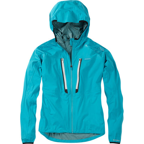 Flux super light women's waterproof softshell jacket, caribbean blue size 10