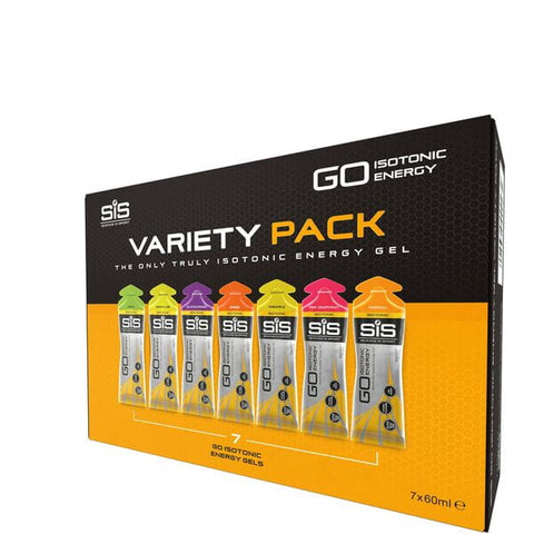 GO Isotonic Gel Variety Pack - Single Box of 7 Gels - Mixed