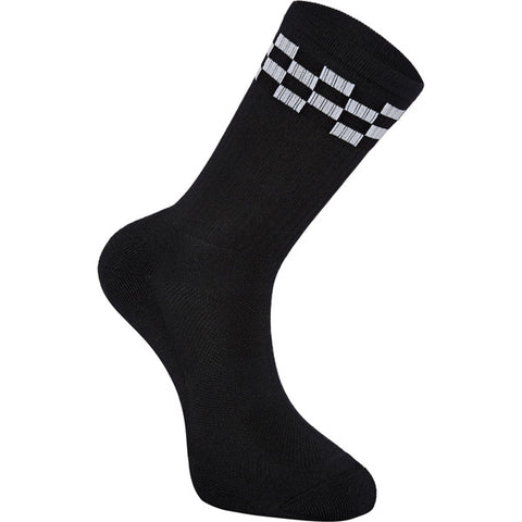 Alpine MTB sock, black / white check medium 40-42