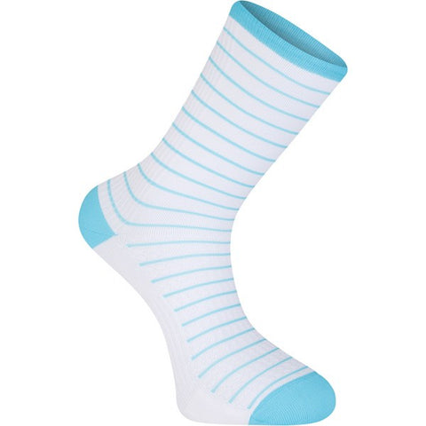 RoadRace Premio extra long sock, fade stripes white / blue curaco medium 40-42
