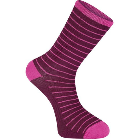 RoadRace Premio extra long sock, fade stripes fig / bright berry large 43-45