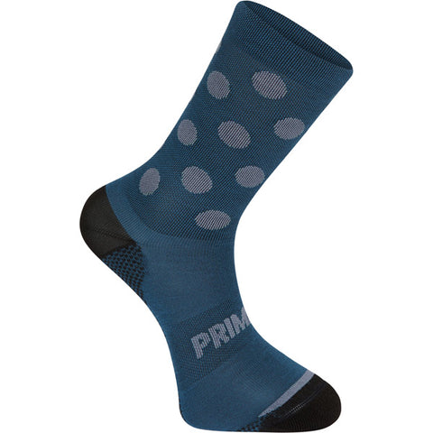 Explorer Primaloft sock - polka navy haze / shale blue - large 43-45