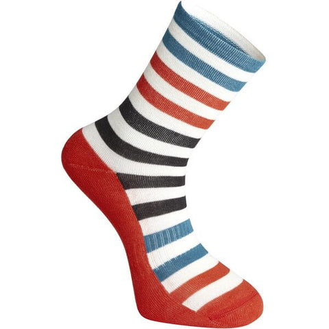 Isoler Merino 3-season sock - white / red / blue pop - medium 40-42