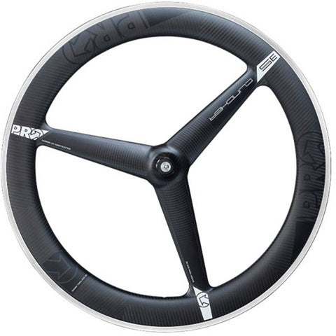 3K Carbon 3-spoke wheel - front - clincher