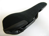 Bicycle Seat Wheelie Cruiser Commute for MTB BMX Bikes - BLACK SUEDE SADDLE