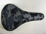 Bicycle Seat Wheelie Cruiser Commute for MTB BMX Bikes - GREY CAMO FABRIC SADDLE