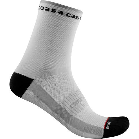 Castelli Rosso Corsa Women's 11 Socks Black/White / L/XL