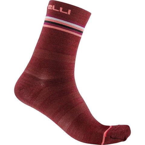 Castelli Go Women's 15 Socks Bordeaux/Brilliant Pink/White / S/M