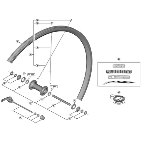 SPRE WHR500F spoke 278mm