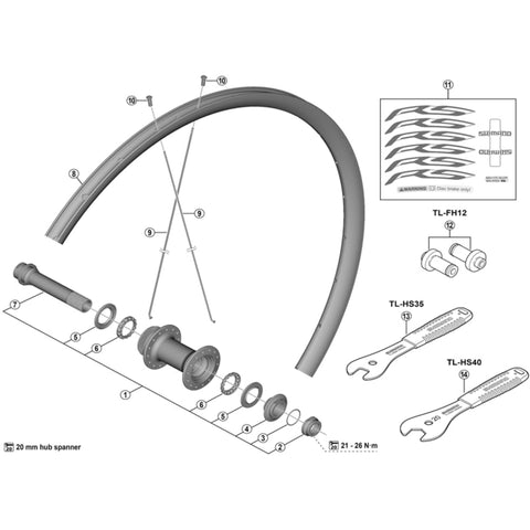 SPRE WHR500R round spoke 286mm