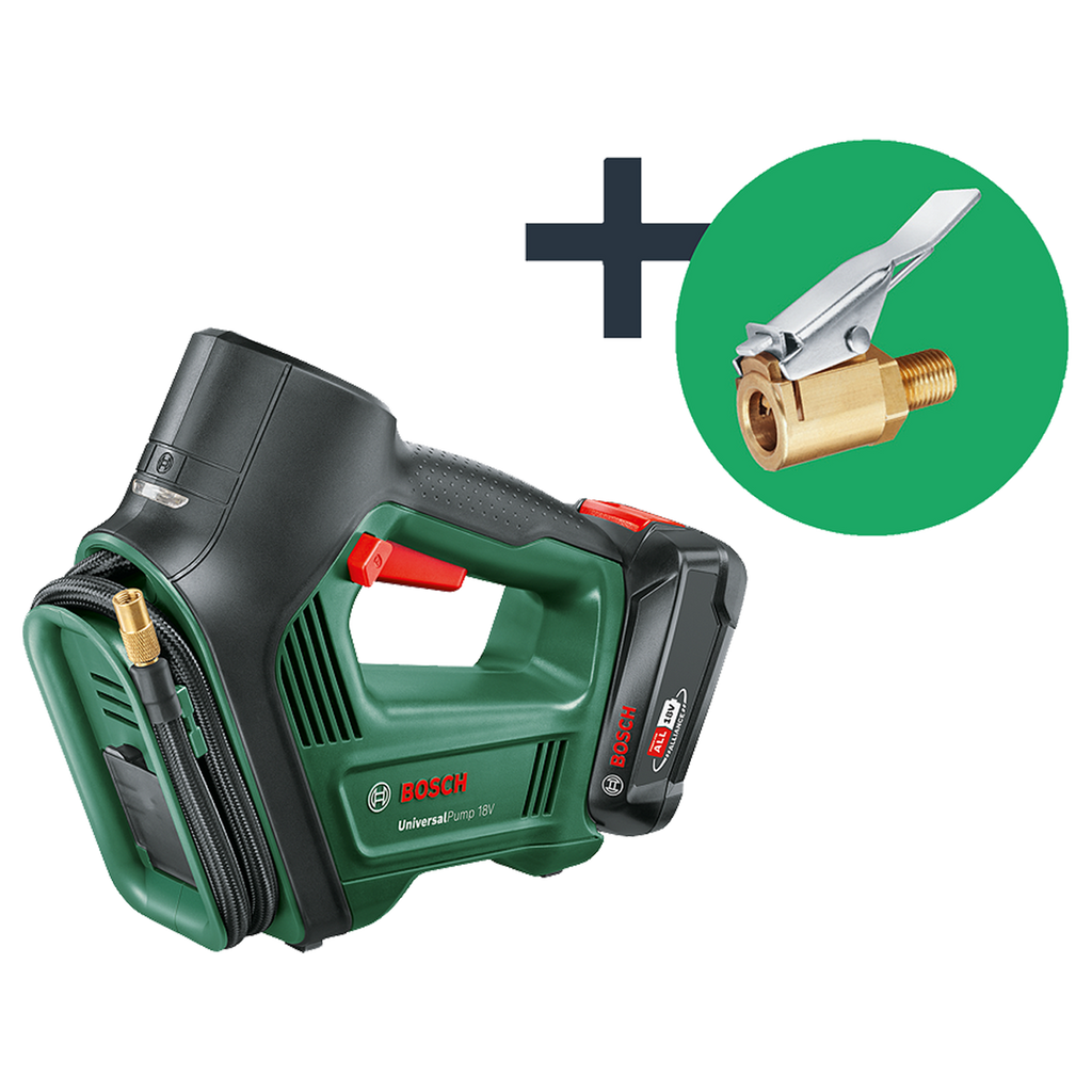 Bosch Universal Pump 18V Cordless Pneumatic EasyPump EU version Scuff Wheels