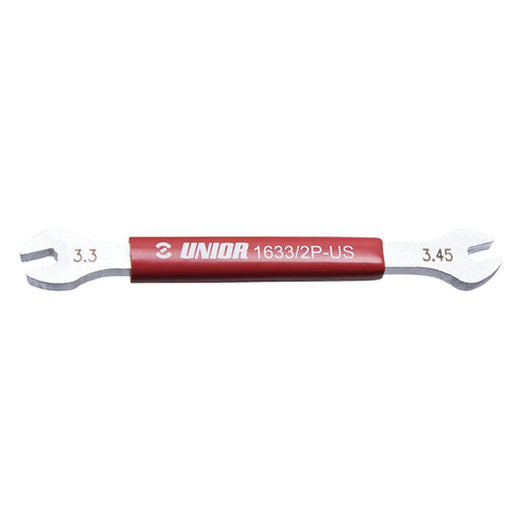 UNIOR DOUBLE SIDED SPOKE WRENCH: RED 3,3 X 3,45MM