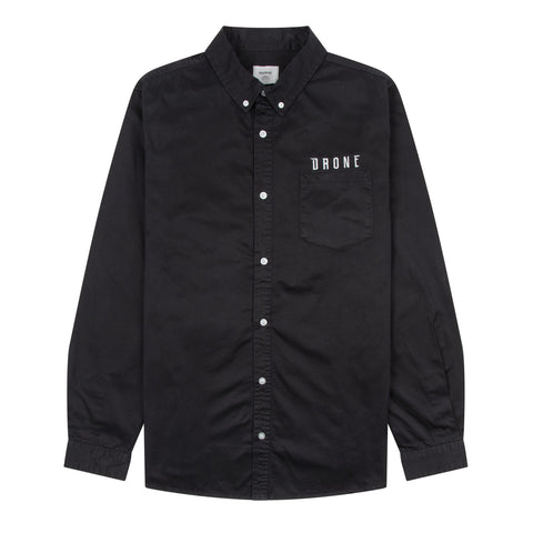 Drone Button Down Shirt - Black - Large