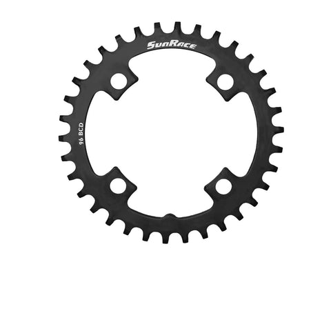 22T 64 BCD Alloy Chainring Black Sunrace