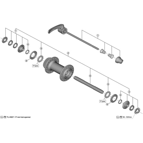 SPRE HBM595 comp axle 108mm