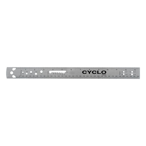 Pro Spoke RulerStainless Steel, 340mm Long, Inc Bearing Guage