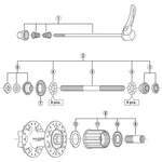 SPRE FHM756A comp axle 146mm