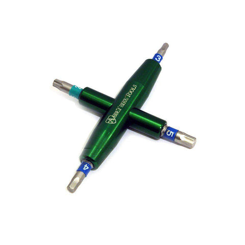 Abbey Bike Tools 4-Way Multi-tool Green / 2.5/4/5/#2 jis