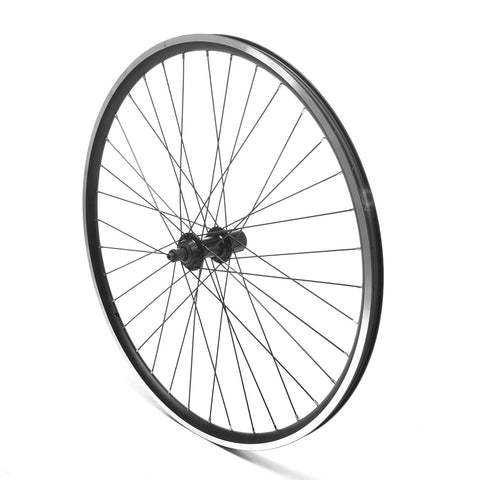 Rear Wheel 26" MTB Cassette Black D/Wall QR V-Brake