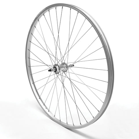 Rear Wheel 24" MTB Silver Single Wall Nutted V-Brake