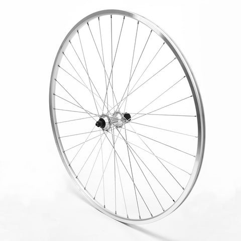 Rear Wheel 26 x 1 3/8 Single Wall Silver Nutted Single Speed