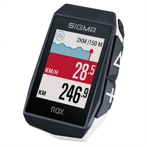 Sigma ROX 11.1 EVO GPS Cycle Computer (White) Sensor Set