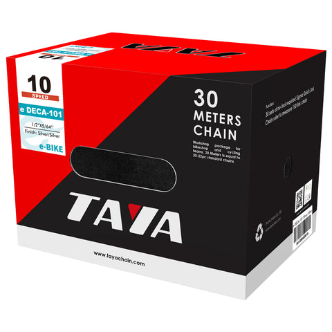 Taya e-Deca-101 10 Speed Chain Silver 30m Workshop Roll