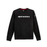 Linear Crew Fleece Black White XL