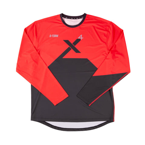 G-Form Youth Pro-X4 L/S Bike Jersey Red/Black L/XL
