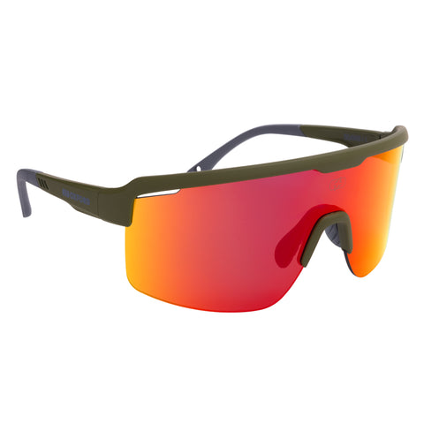 Oxford Pave Green Frame Orange Mirror Lens Sunglasses