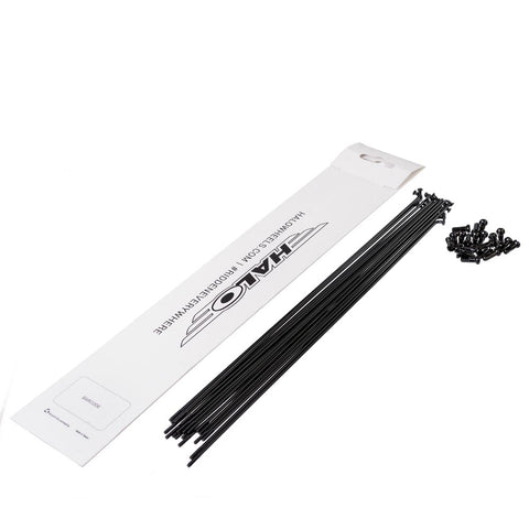 Black Spokes 20 PackBlack ED Coated Plain Gauge Spokes 20 Pack