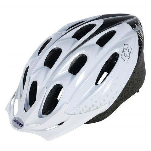 OXF15WBM Oxford White/Black Medium 54-58cm F15 Helmet