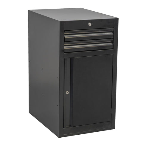 UNIOR Tool Chest Narrow-2 Drawers And Door: BLACK 475 X 650 X 870MM