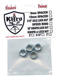 KHIRO 5/16" AXLE NYLON LOCK NUT ZINC (4pcs / pk)