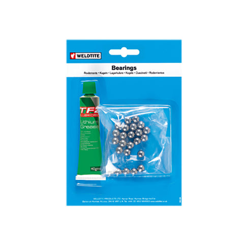 WELDTITE 1/8 BALL BEARINGS & GREASE (72 BALLS):  1/8"