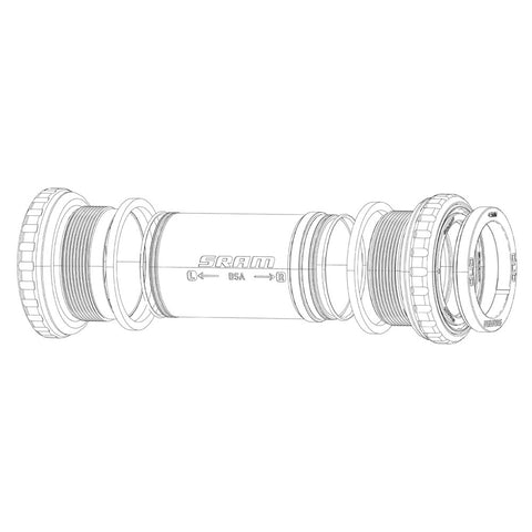 SRAM SPARE - BOTTOM BRACKET SPINDLE SPACER BB30 - DRIVE SIDE 9.11: