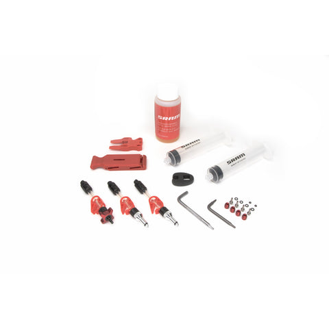 SRAM STANDARD DOT BRAKE BLEED KIT (2 SYRINGES/FITTINGS, BLEED BLOCKS, TORX TOOL, CROWFOOT, BLEEDING EDGE FITTING, DOT5.1 HYDRAULIC FLUID) V2 - X0/ XX/ GUIDE/LEVEL/CODE/HYDROROAD/G2: