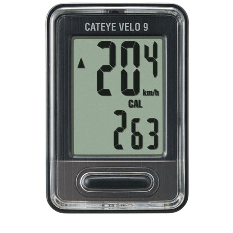CatEye Velo 9 Wired Cycle Computer: BLACK