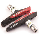 CLARKS ELITE MTB/HYBRID V-BRAKE PADS INTEGRAL BLOCK W/DUAL COMPOUND AQUA-GLIDE PADS 72MM: