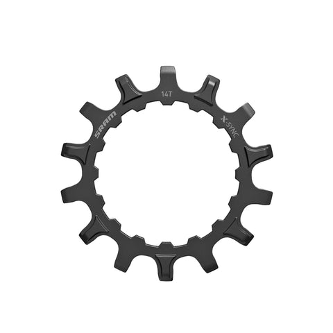 SRAM CHAIN RING X-SYNC SPROCKET FOR BOSCH MOTORS 14T STRAIGHT STEEL BLACK: BLACK 14T