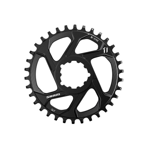 SRAM CHAIN RING X-SYNC STEEL 28T DIRECT MOUNT 3MM OFFSET STEEL 3.5MM BLACK 11 SPEED: BLACK 28T