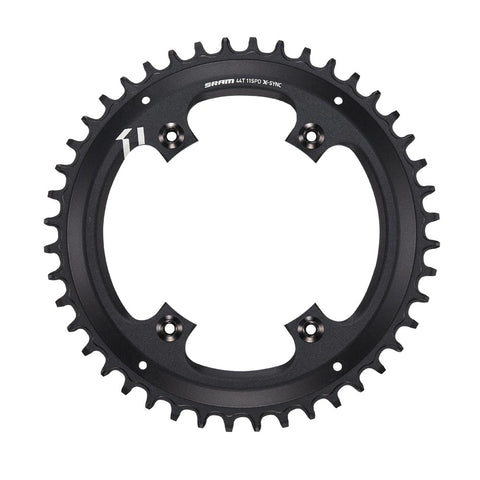 SRAM Chain Ring X-Sync 44T 11 Speed Apex1 Asymmetric 110BCD Alumblack BB30 Or Gxp:  11 SPD 44T