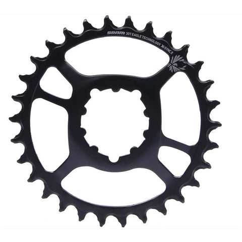 SRAM CHAIN RING X-SYNC 2 STEEL DIRECT MOUNT 6MM OFFSET EAGLE: BLACK 32T