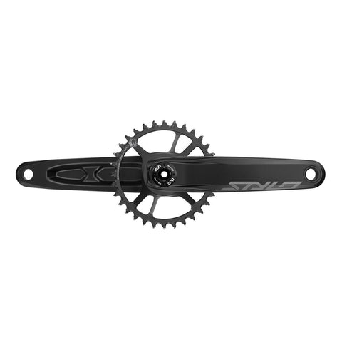 TRUVATIV CRANK STYLO 6K ALUMINUM EAGLE DUB 12S 175 W DIRECTMOUNT 32T X-SYNC 2 CHAINRING BLACK (DUB CUPS/BEARINGS NOT INCLUDED): BLACK 175MM