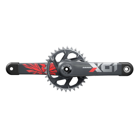 SRAM CRANKSET X01 EAGLE BOOST 148 DUB 12S W DIRECT MOUNT 32T X-SYNC 2 CHAINRING (DUB CUPS/BEARINGS NOT INCLUDED) C3: LUNAR OXY 175MM