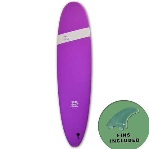Mobyk 7'6 Classic Long Softboard - Violet Jade